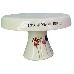 Rae Dunn Mother Day “Home Is Where Mom Is” Floral Cake Platter